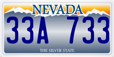 NV license plate 33A733