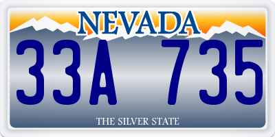 NV license plate 33A735