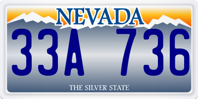 NV license plate 33A736