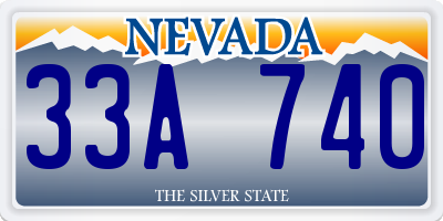 NV license plate 33A740