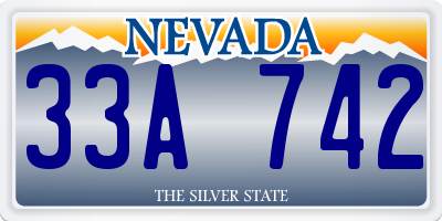 NV license plate 33A742
