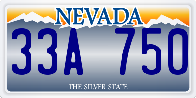 NV license plate 33A750