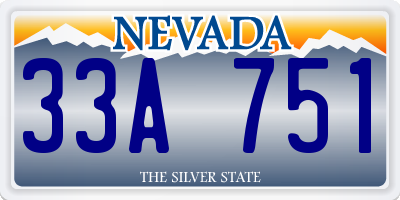 NV license plate 33A751