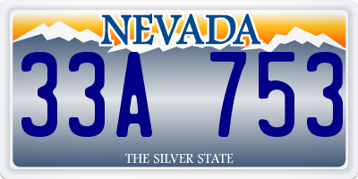 NV license plate 33A753