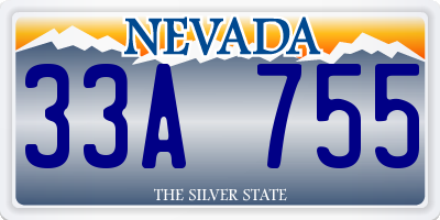 NV license plate 33A755