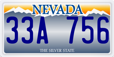 NV license plate 33A756