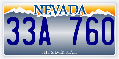 NV license plate 33A760