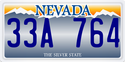 NV license plate 33A764