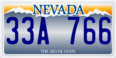 NV license plate 33A766