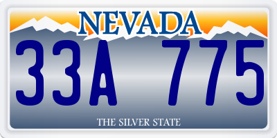 NV license plate 33A775