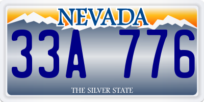 NV license plate 33A776