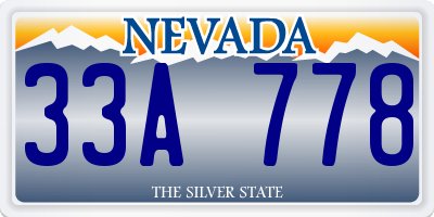 NV license plate 33A778
