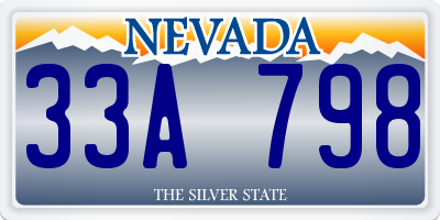 NV license plate 33A798