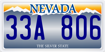 NV license plate 33A806