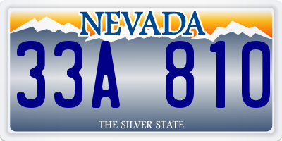 NV license plate 33A810