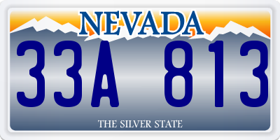 NV license plate 33A813