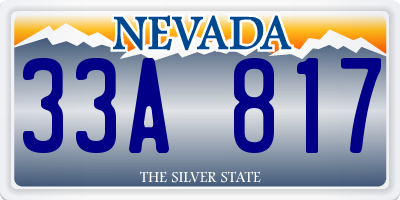 NV license plate 33A817