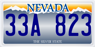 NV license plate 33A823