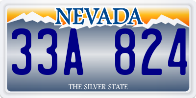 NV license plate 33A824