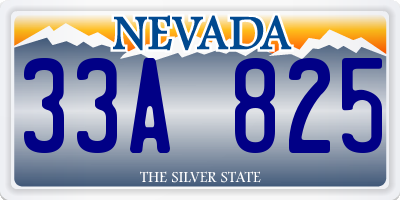 NV license plate 33A825
