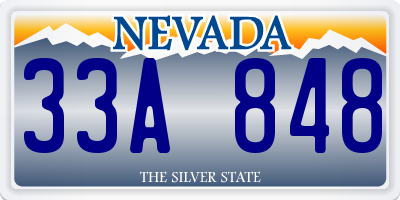 NV license plate 33A848