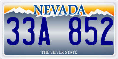 NV license plate 33A852