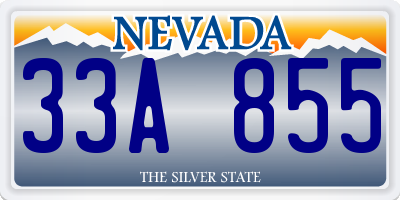 NV license plate 33A855
