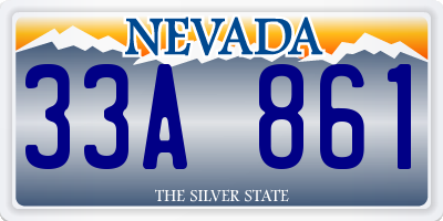 NV license plate 33A861
