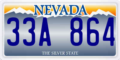 NV license plate 33A864