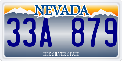 NV license plate 33A879