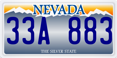 NV license plate 33A883
