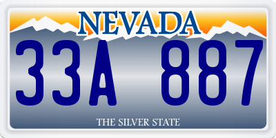 NV license plate 33A887