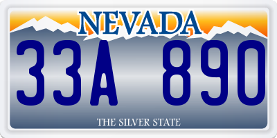 NV license plate 33A890