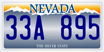 NV license plate 33A895