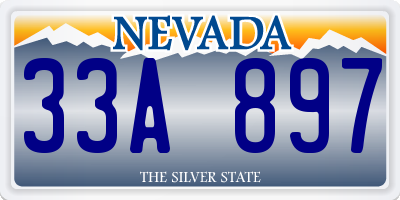 NV license plate 33A897