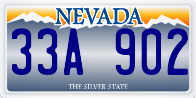 NV license plate 33A902