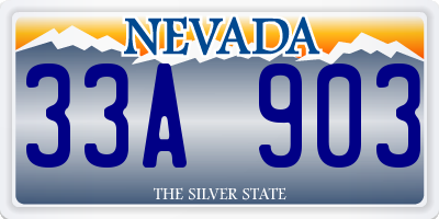 NV license plate 33A903