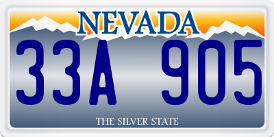 NV license plate 33A905