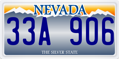 NV license plate 33A906