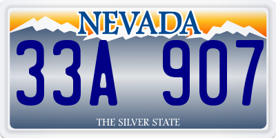 NV license plate 33A907
