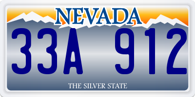 NV license plate 33A912