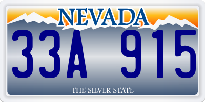 NV license plate 33A915