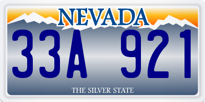 NV license plate 33A921