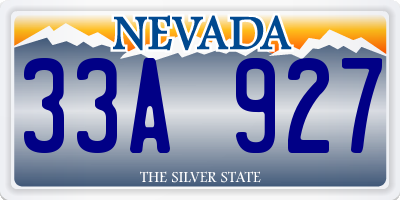 NV license plate 33A927