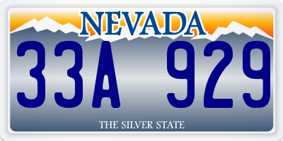 NV license plate 33A929