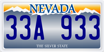 NV license plate 33A933