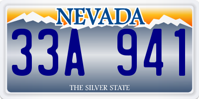 NV license plate 33A941