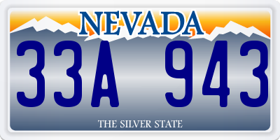 NV license plate 33A943