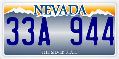 NV license plate 33A944
