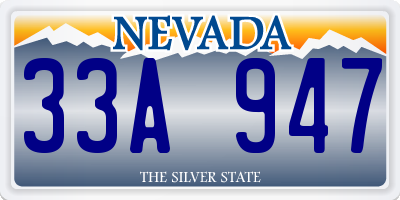 NV license plate 33A947